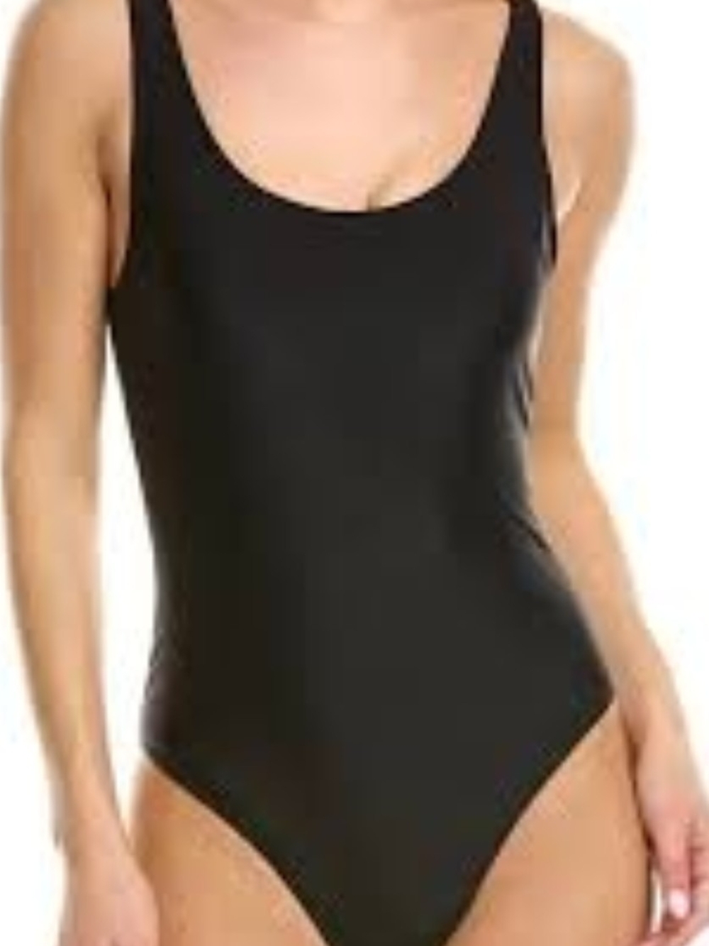 Nicole Miller Black Scoop One-Piece Swimsuit